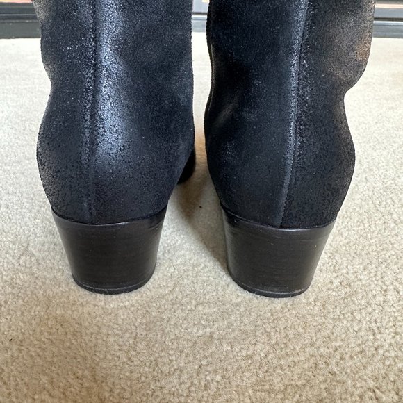 Jimmy Choo Black Leather Knee High Riding Boots - Picture 7 of 8